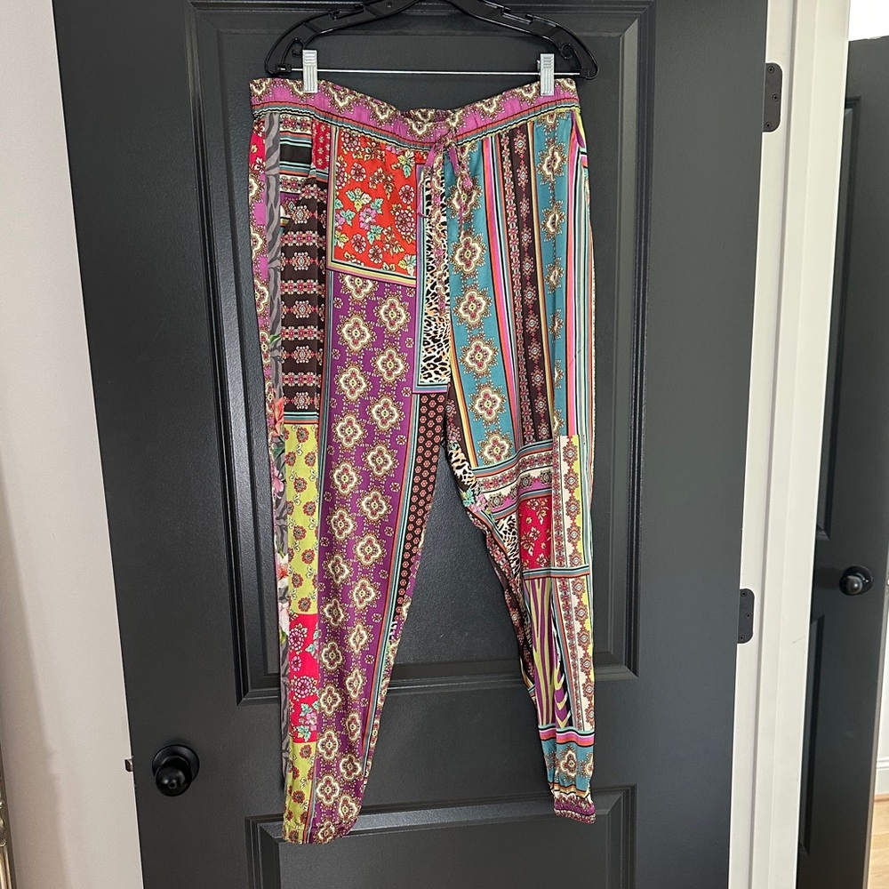 Johnny Was Multicolor Floral Pants